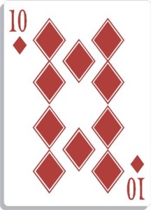 Apprendre la voyance avec jeu 32 cartes : le 10 de carreau