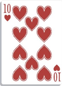 Apprendre la voyance avec jeu 32 cartes : le 10 de coeur