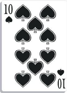 Apprendre la voyance avec jeu 32 cartes : le 10 de pique