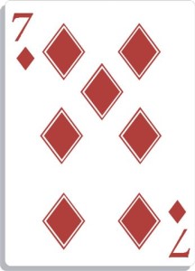 Apprendre la voyance avec jeu 32 cartes : le 7 de carreau