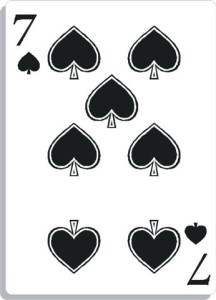 Apprendre la voyance avec jeu 32 cartes : le 7 de pique